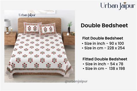 Size Of Double Bed Bedsheet
