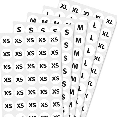 size of label stickers