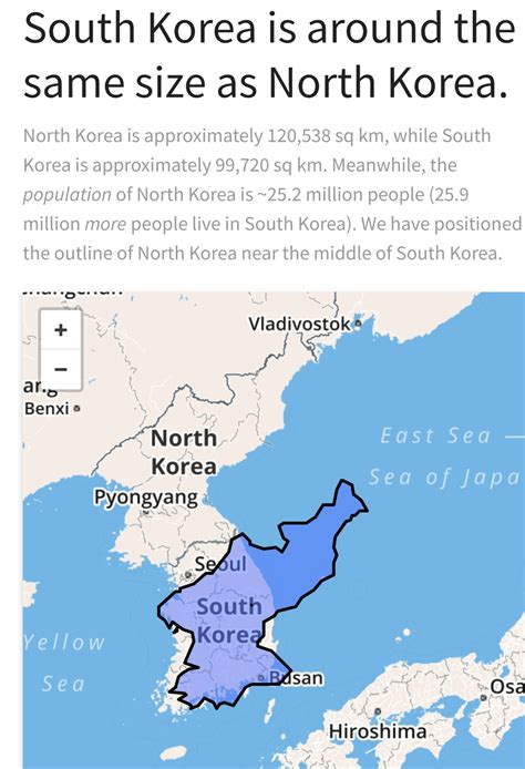 size of south korea vs usa