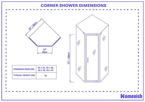 Sizes Of Corner Showers