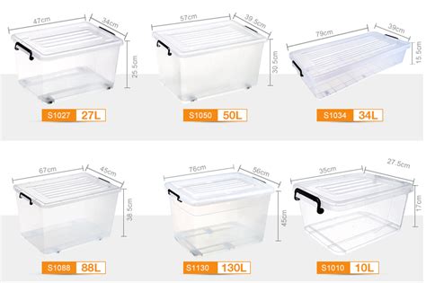 Sizes Of Plastic Containers