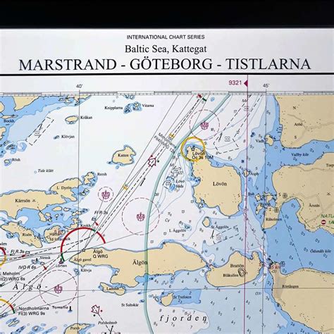 Inramat sjökort Marstrand Tistlarna Kartkungen Sjökort 931