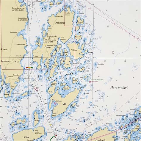 Inramat sjökort Hunnebo UA Gullholmen Kartkungen Sjökort 933