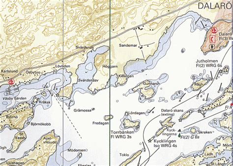 Sjökort på väggen Dalarö Kartkungen Inramade sjökort 6163