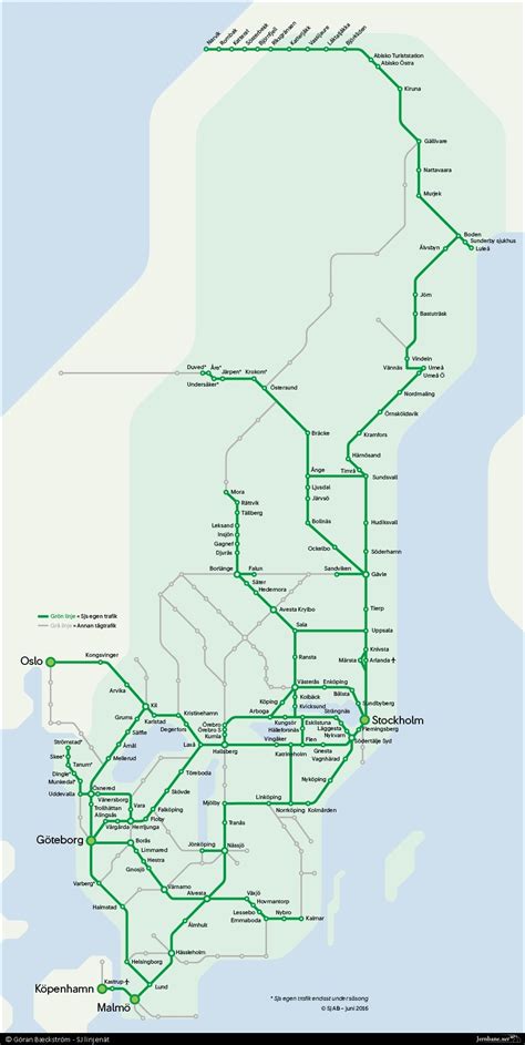 By Beckett Swedish subway map in English