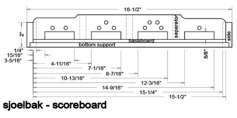 Sjoelbak Board Dimensions