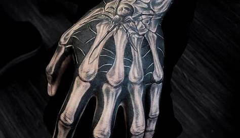 Skeleton Hand Tattoo On Shoulder