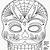 skeleton mask coloring page