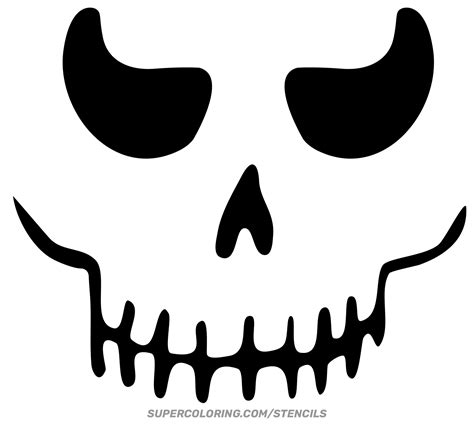 Skeleton Face Stencil Printable
