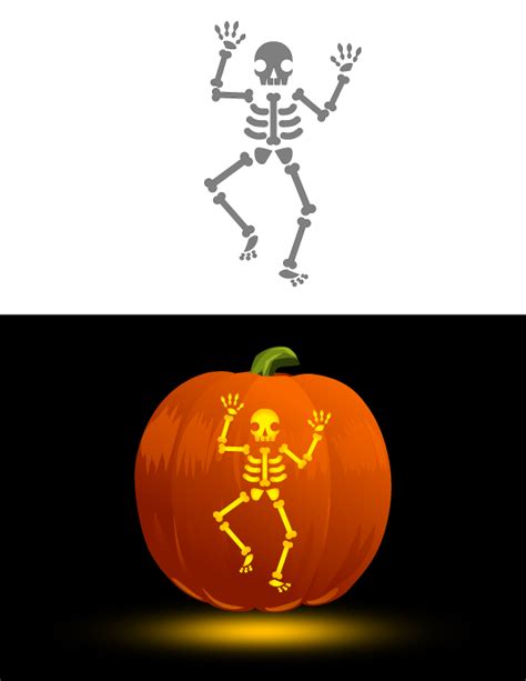Skeleton Pumpkin Stencils Free Printable