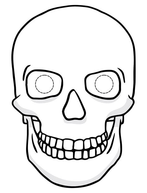 Skeleton Scary Printable Mask