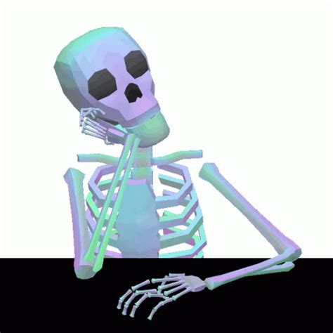 skeleton waiting meme gif