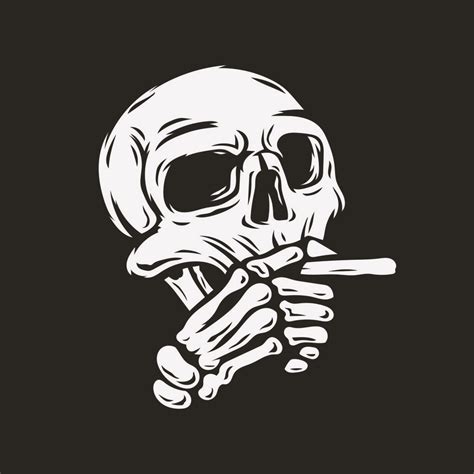 skeleton with a cigarette
