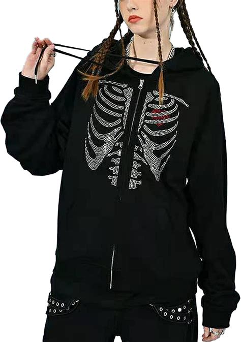 skeleton with hoodie girl