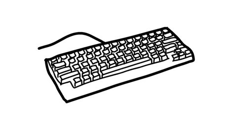 Free Sketch Drawing Of Keyboard With Creative Ideas