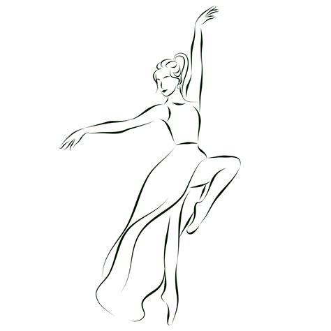 Free Sketch Drawing Of Young Dancer Free For Download