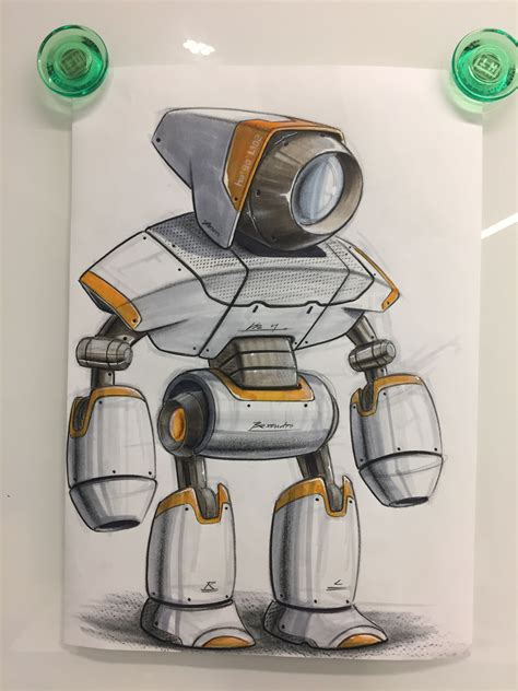 Best Free Sketch Drawings Robot With Pencil