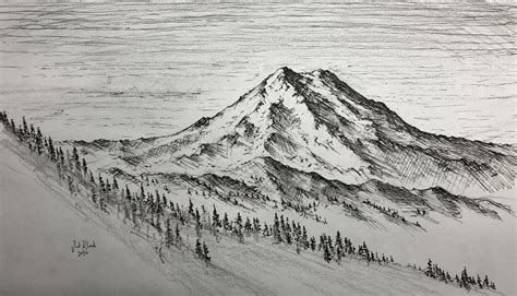 25K  Sample Sketch Mountain Drawing Free For Download