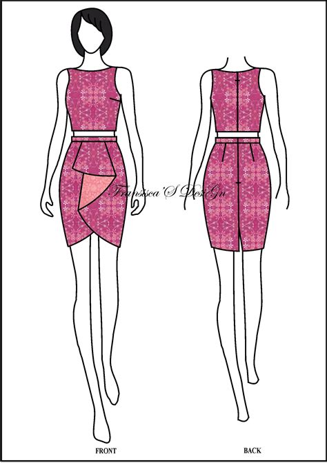 16 Sketsa Busana Casual Fransisca's Design Ideas | Dress Illustration,  Batik Dress, Batik