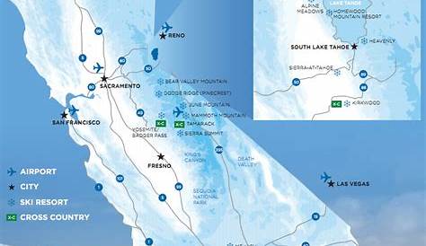 California Ski Resorts Poster Map Best Maps Ever