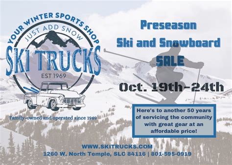 Ski Trucks Grand Reopening SALE Salt Lake City, UT Patch