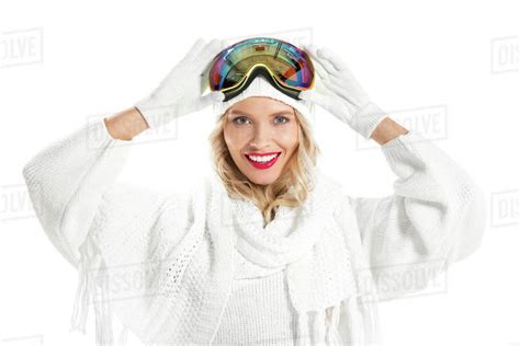 Ski Goggles On Head