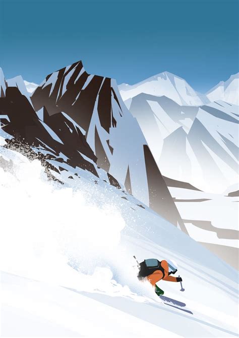 Ski Mountain Artwork