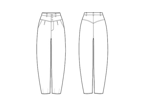 Ski Pants Technical Drawing