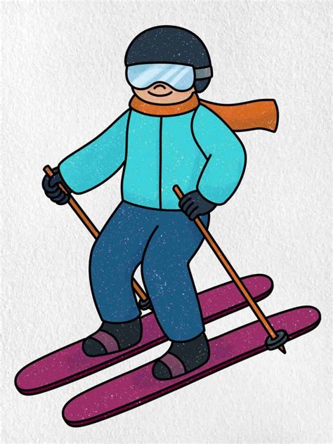 Ski Person Drawing