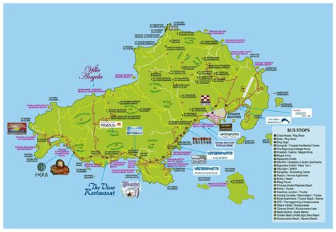Skiathos tourist map Skiathos, Skiathos map, Skiathos beaches