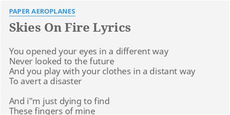 skies on fire lyrics