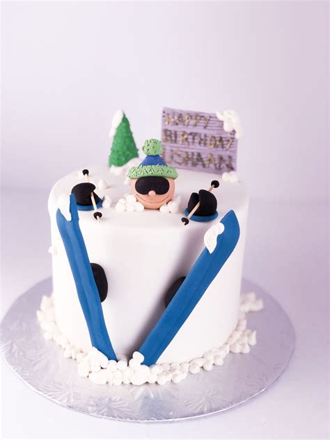 Skiing Cake Ideas Simple