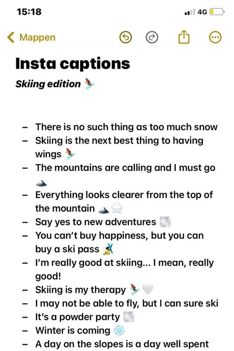 Skiing Captions Insta