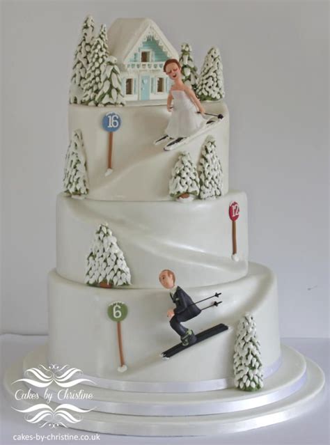 Skiing Wedding Cake Ideas