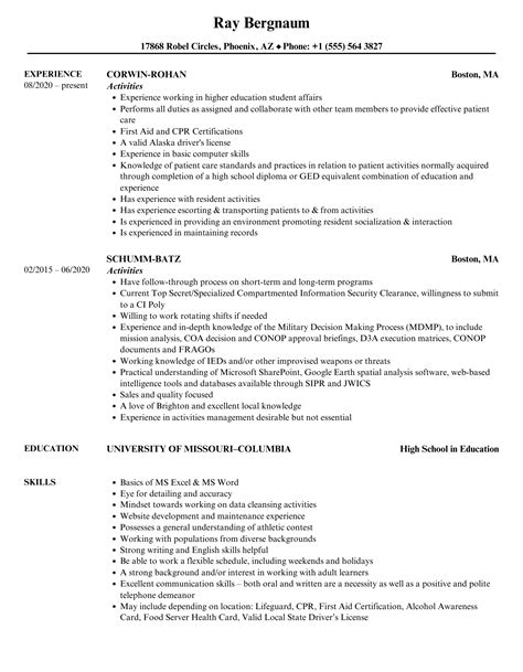 Pin on Resume Examples