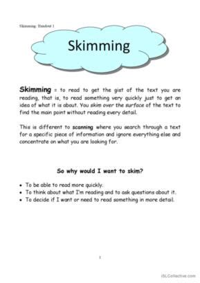 Skimming For Gist