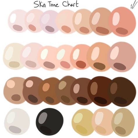 skin tone chart art