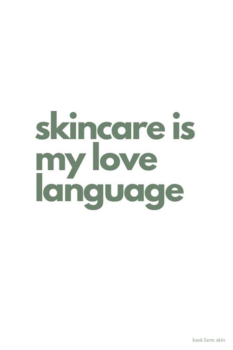 skincare love language