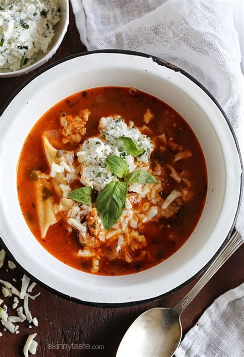 skinny lasagna soup recipe