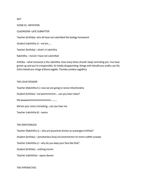 skit teaching course