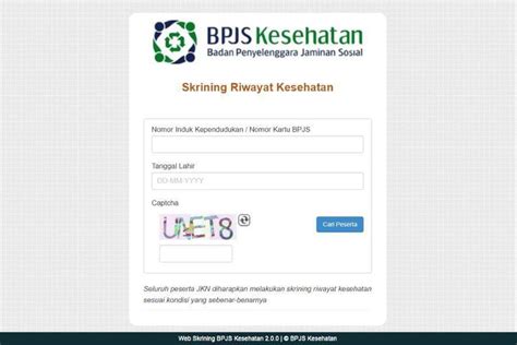 skrining ulang bpjs