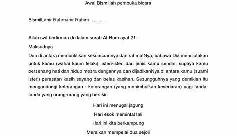 Teks Ucapan Majlis Perkahwinan Brunei