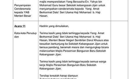 Contoh Teks Mc Formal Bahasa Melayu - AnniesrBullock