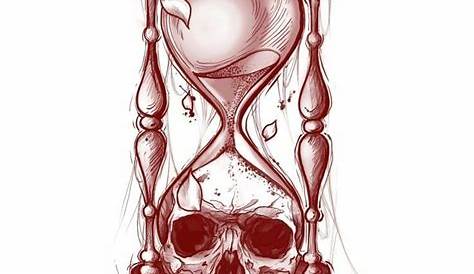 Skull Hourglass With Rats Tattoo Design | Hourglass tattoo, Clock