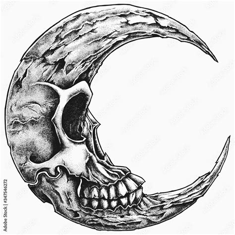 Inspiring Skull Moon Tattoo Designs References