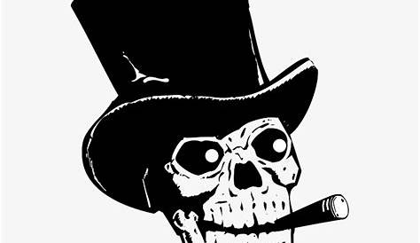 Free Vector | Skull in top hat vector illustration. head of scary