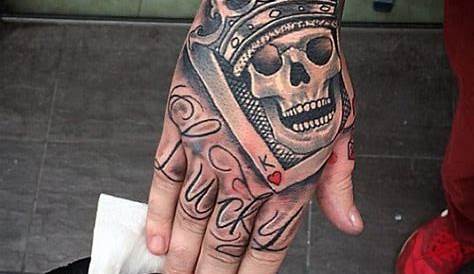 Skull With Crown Hand Tattoo 50 Badass s For Men Masculine Design Ideas
