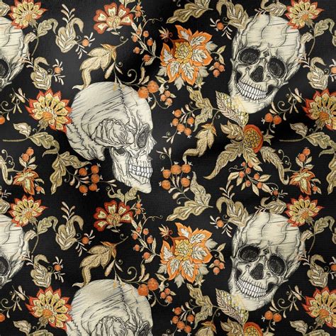 Skull Canvas Fabric