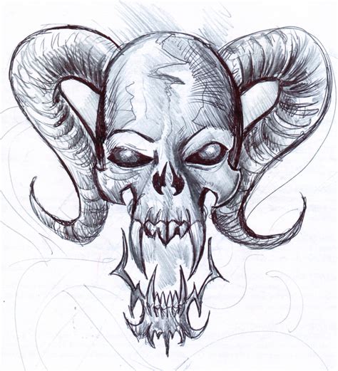 skull drawing