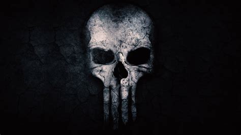 Skull Head Wallpaper Black